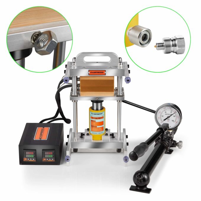 Mini rosin lis pro lisování extraktů a hydraulická pumpa